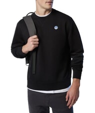 NORTH SAILS ROUND LOGO Sweat-shirt ras du cou en coton noir - Pulls molletonn&eacute;s - 3