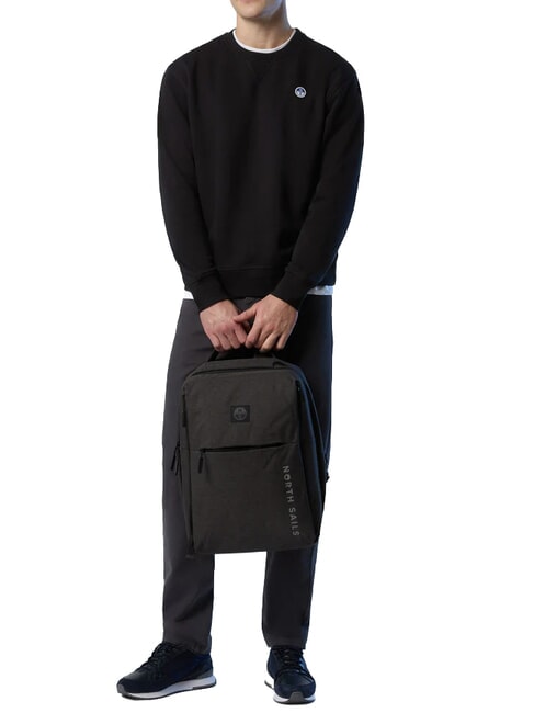 ROUND LOGO Sweat-shirt ras du cou en coton noir - Pulls molletonn&eacute;s