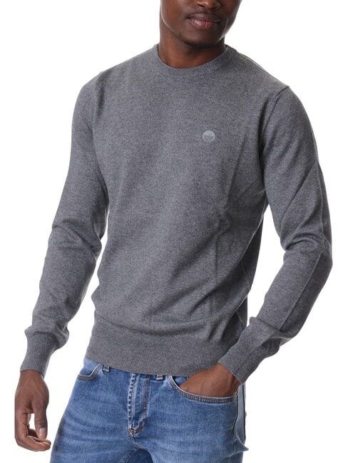 CORE pull &agrave; col rond m&eacute;lange gris moyen - Pulls pour hommes