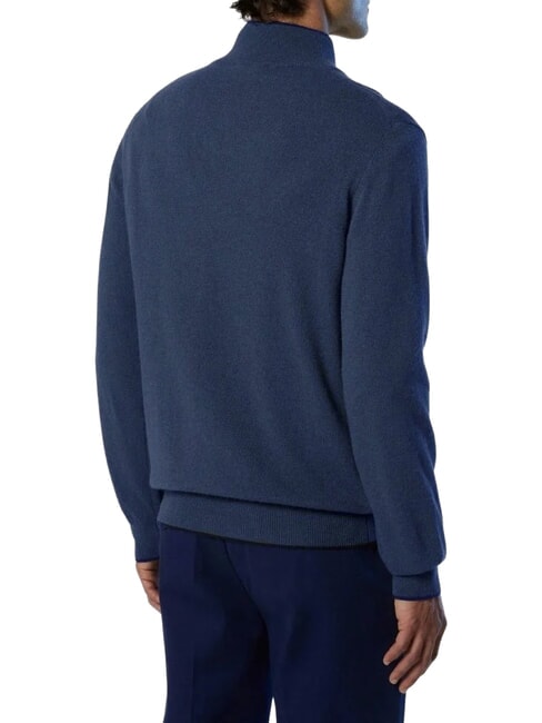 CORE Pull &agrave; demi-zip M&eacute;lange de bleu de Chine - Pulls pour hommes