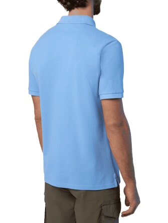 BASIC Polo &agrave; manches courtes en coton bleu clair - chemise polo