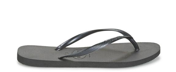 Tongs HAVAINAS SLIM NOIR - Chaussures Femme