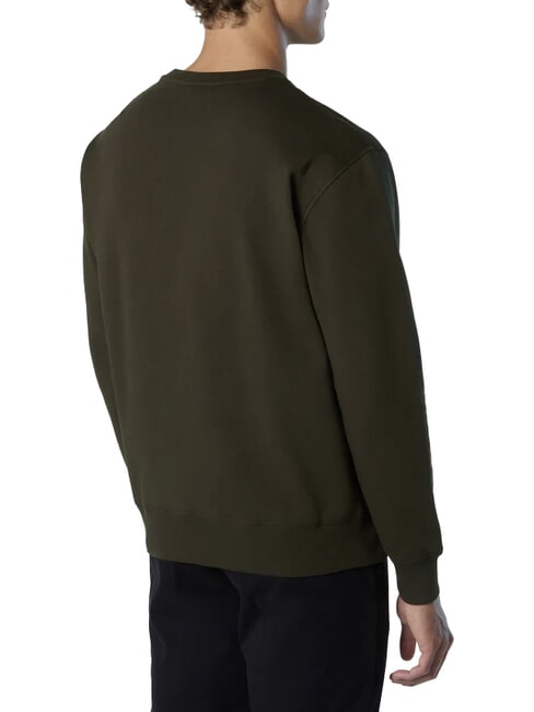 ROUND LOGO Sweat-shirt ras du cou en coton nuit en for&ecirc;t - Pulls molletonn&eacute;s