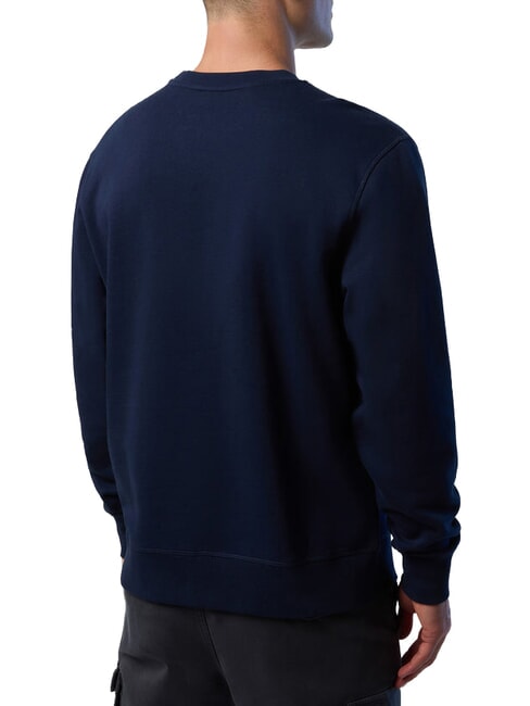 ROUND LOGO Sweat-shirt ras du cou en coton bleu marine - Pulls molletonn&eacute;s