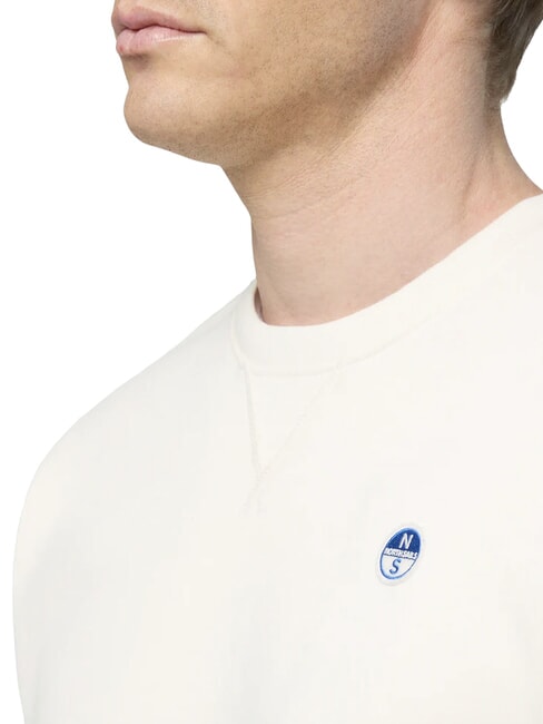 ROUND LOGO Sweat-shirt ras du cou en coton Guimauve - Pulls molletonn&eacute;s