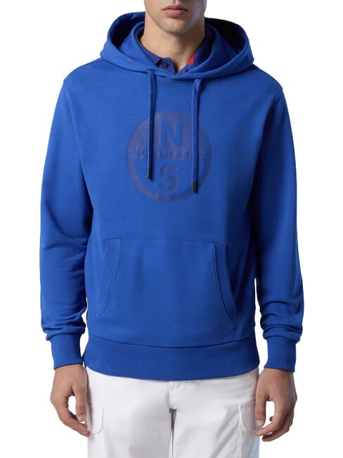 BASIC Sweat &agrave; capuche imprim&eacute; logo plage bleue - Pulls molletonn&eacute;s