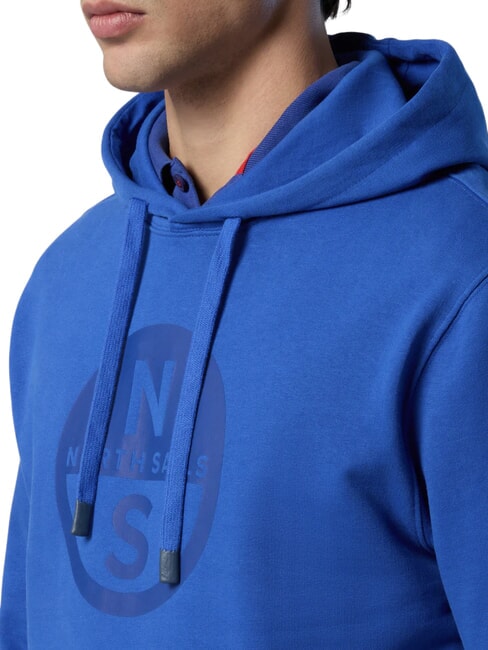 BASIC Sweat &agrave; capuche imprim&eacute; logo plage bleue - Pulls molletonn&eacute;s