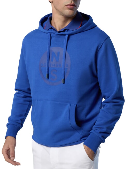 BASIC Sweat &agrave; capuche imprim&eacute; logo plage bleue - Pulls molletonn&eacute;s