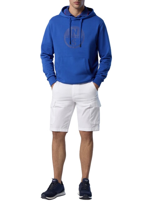 BASIC Sweat &agrave; capuche imprim&eacute; logo plage bleue - Pulls molletonn&eacute;s