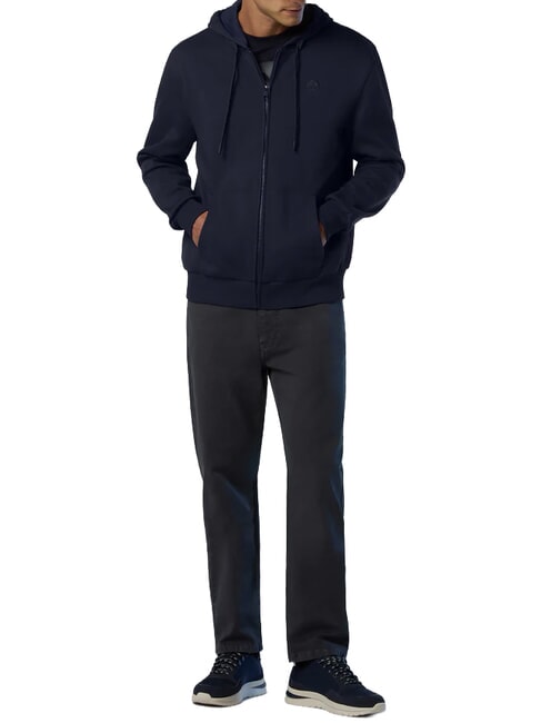 CORE Sweat &agrave; capuche zipp&eacute; bleu marine - Pulls molletonn&eacute;s