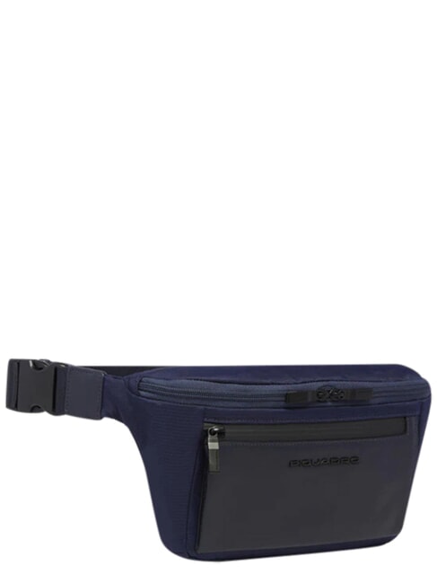 ORION Sac banane en cuir et tissu bleu - Sacs banane