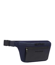 PIQUADRO ORION Sac banane en cuir et tissu bleu - Sacs banane - 3