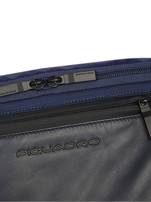 ORION Sac banane en cuir et tissu bleu - Sacs banane