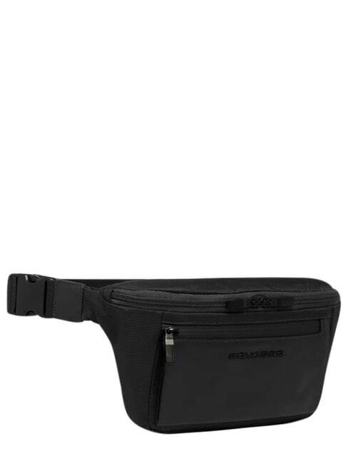 ORION Sac banane en cuir et tissu Noir - Sacs banane