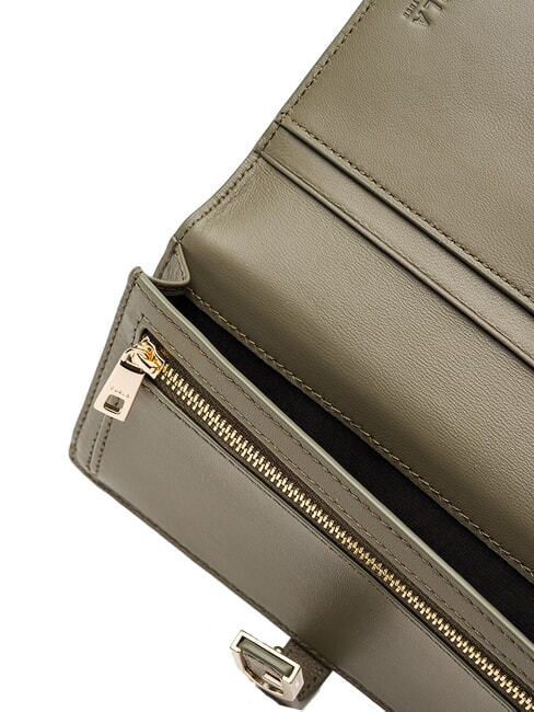 FLOW portefeuille en cuir sage - Portefeuilles Femme