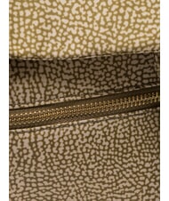 BORBONESE BORBONAIS Sac &agrave; dos moyen en tissu olive - Sacs pour Femme - 3