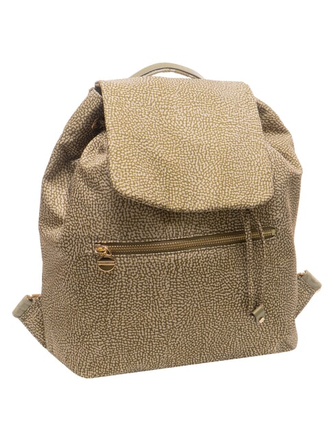 BORBONAIS Sac &agrave; dos moyen en tissu olive - Sacs pour Femme