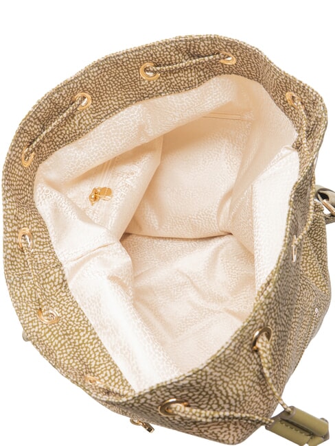 BORBONAIS Sac &agrave; dos moyen en tissu olive - Sacs pour Femme