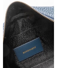 BORBONESE BORBONAIS Mini sac &agrave; bandouli&egrave;re, en tissu lapis bleu - Sacs pour Femme - 5