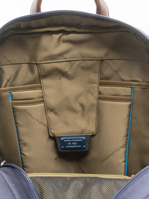 BRIEF Sac &agrave; dos pour pc 14" et tablette bleu/cuir - Sacs &agrave; dos pour ordinateur portable