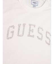 GUESS MARINE LOGO T-shirt &agrave; manches courtes &agrave; effet d&eacute;lav&eacute; blanc pur - T-shirt - 2