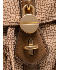 BORBONESE POCHE Sac &agrave; dos avec poches mer Beiger - Sacs pour Femme - 4