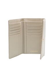BORBONESE CLASSICA MEDIUM Portefeuille Femme coton blanc - Portefeuilles Femme - 2