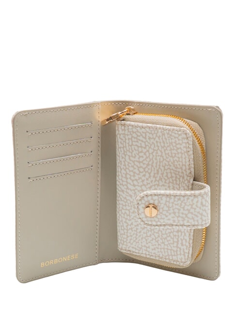 CLASSICA Portefeuille moyen avec porte-monnaie coton blanc - Sacs pour Femme