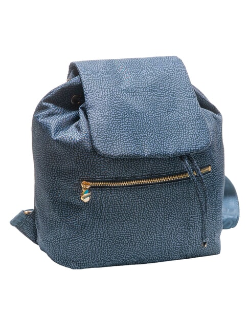 BORBONAIS Sac &agrave; dos moyen en tissu lapis bleu - Sacs pour Femme