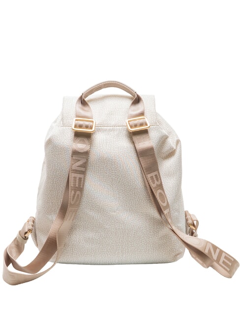 BORBONAIS Sac &agrave; dos moyen en tissu coton blanc - Sacs pour Femme