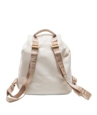 BORBONESE BORBONAIS Sac &agrave; dos moyen en tissu coton blanc - Sacs pour Femme - 2