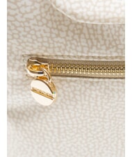 BORBONESE BORBONAIS Sac &agrave; dos moyen en tissu coton blanc - Sacs pour Femme - 3