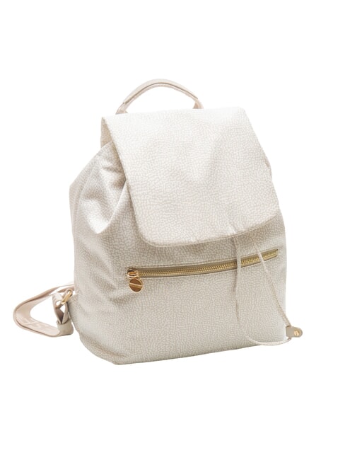 BORBONAIS Sac &agrave; dos moyen en tissu coton blanc - Sacs pour Femme