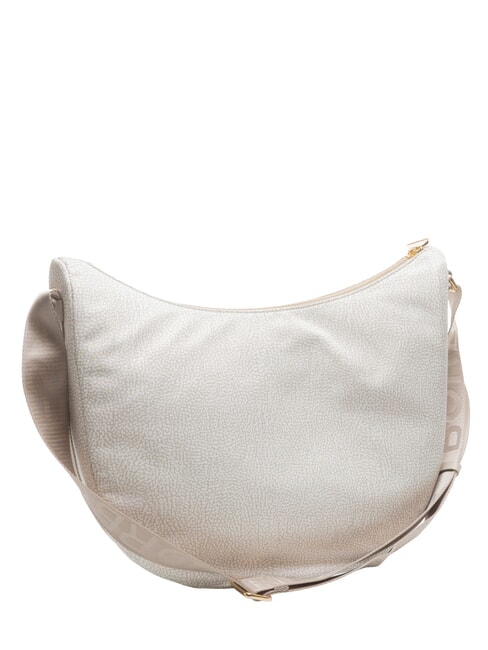 BORBONAIS Sac Hobo LUNA, moyen coton blanc - Sacs pour Femme