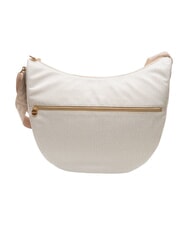 BORBONESE BORBONAIS Sac Hobo LUNA, moyen coton blanc - Sacs pour Femme - 4