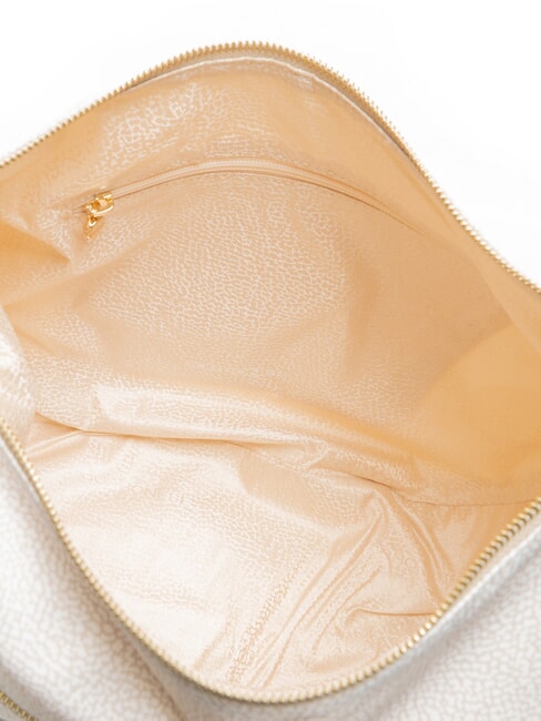 BORBONAIS Sac Hobo LUNA, moyen coton blanc - Sacs pour Femme