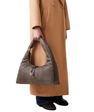 BORBONESE TWINNIE Sac &agrave; main OP / NATUREL / NOIR - Sacs pour Femme - 6