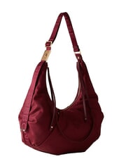 BORBONESE FOLD Sac d'&eacute;paule merlot - Sacs pour Femme - 3