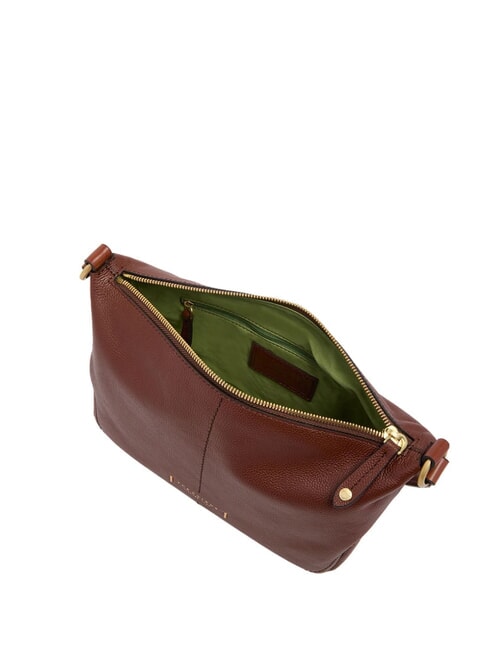 LETIZIA Sac bandouli&egrave;re en cuir MARRON - Sacs pour Femme