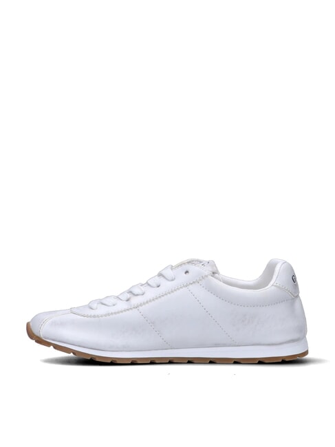 TIAH3 Baskets en cuir blanc - Chaussures Femme