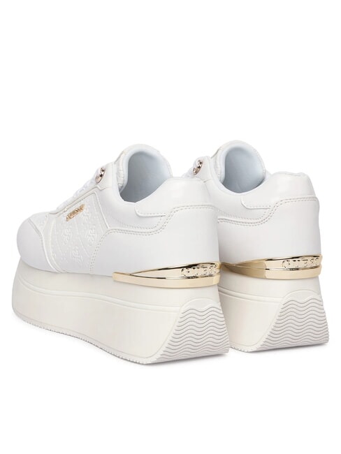 CAMRIO10 baskets compens&eacute;es de 7 cm blanc - Chaussures Femme