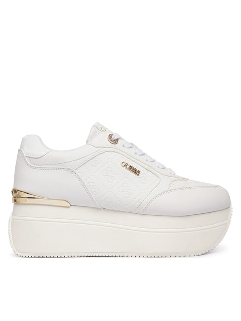 CAMRIO10 baskets compens&eacute;es de 7 cm blanc - Chaussures Femme