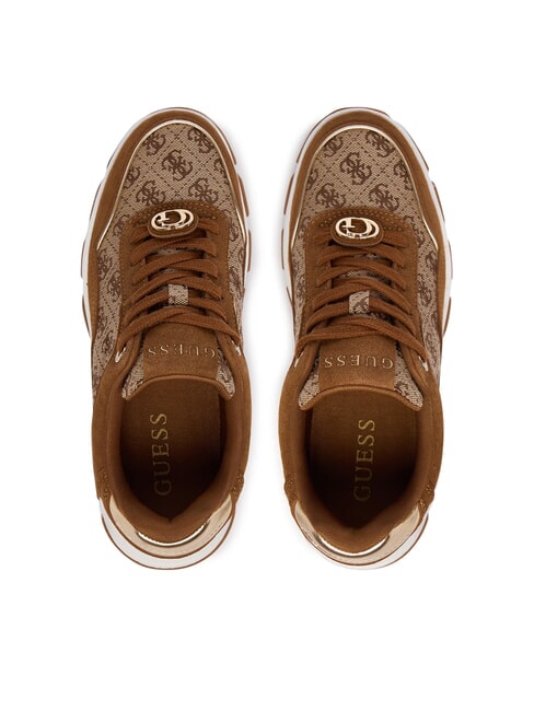 BERRETT 3 Baskets Beige / Marron - Chaussures Femme