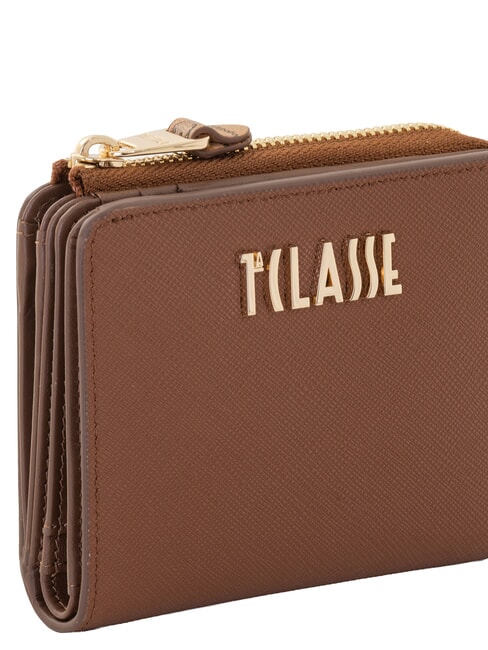 WINDY CITY Petit portefeuille &agrave; fermeture &eacute;clair ch&acirc;taigne - Portefeuilles Femme