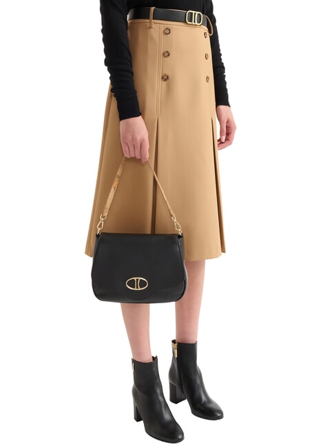 BRAVE MESSENGER sac bandouli&egrave;re en cuir nappa Noir - Sacs pour Femme