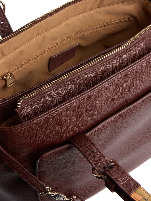 SCOTTISH CAVIAR Sac &agrave; main avec bandouli&egrave;re ajustable acajou - Sacs pour Femme