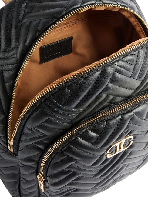 MATELASSE Sac &agrave; dos en tissu effet nappa Noir - Sacs pour Femme