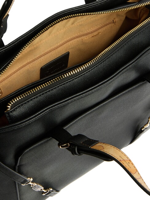 SCOTTISH CAVIAR Sac &agrave; main avec bandouli&egrave;re ajustable Noir - Sacs pour Femme