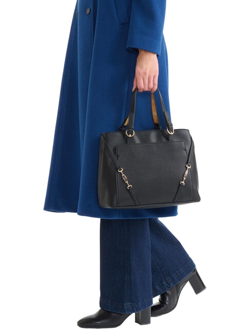 SCOTTISH CAVIAR Sac &agrave; main avec bandouli&egrave;re ajustable Noir - Sacs pour Femme