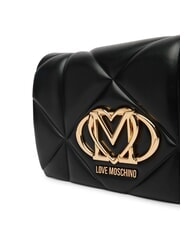 LOVE MOSCHINO EMBOSSED Mini sac bandouli&egrave;re Noir - Sacs pour Femme - 3